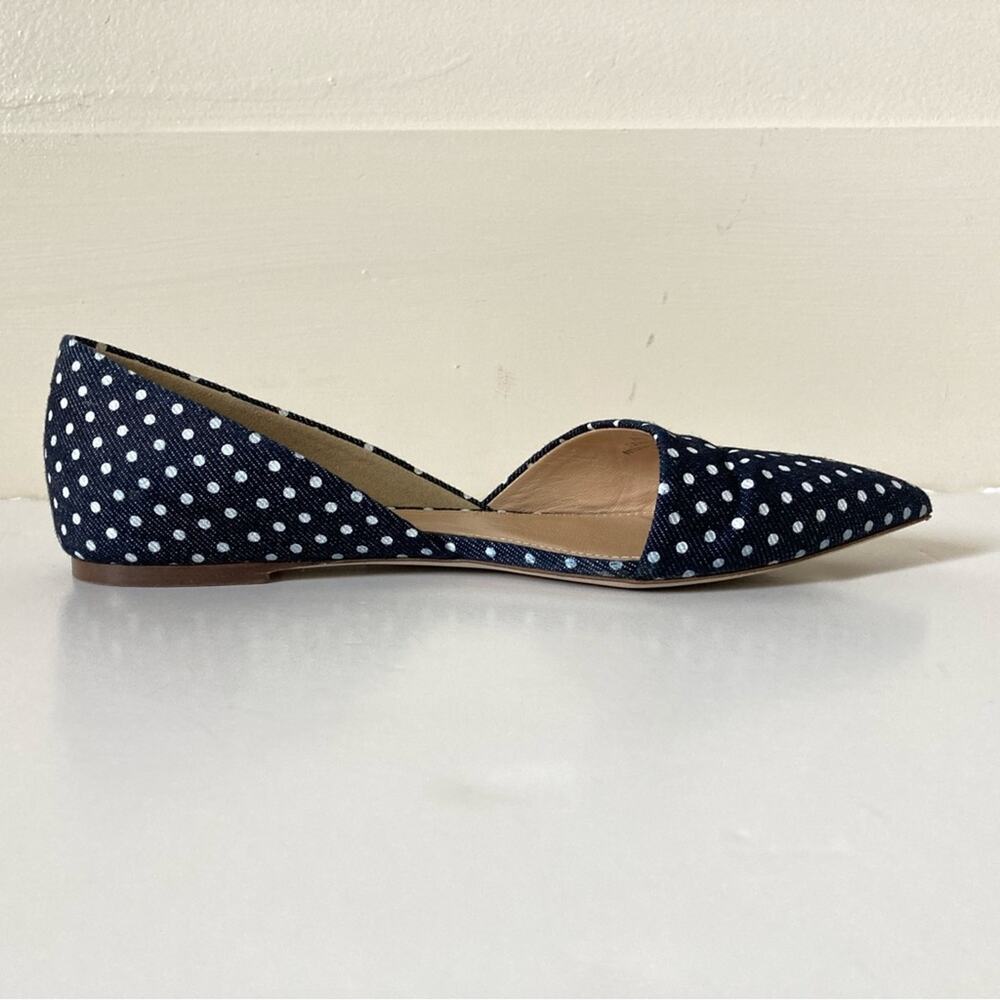 J. Crew D'orday Flats Blue with White Polka Dots Size 6 - Picture 4 of 12